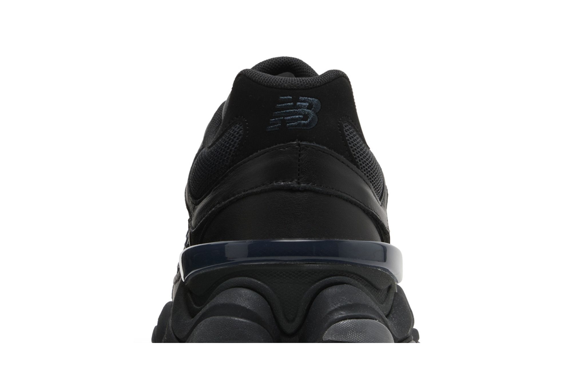 New Balance 9060 Triple Black Leather Sneakers 