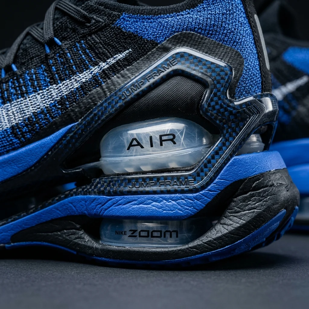 Nike Air Zoom GT Jump Review and Ranking 1 Close-up detail of the stacked Air pods and a supportive jump frame in the midsole of an elite basketball shoe