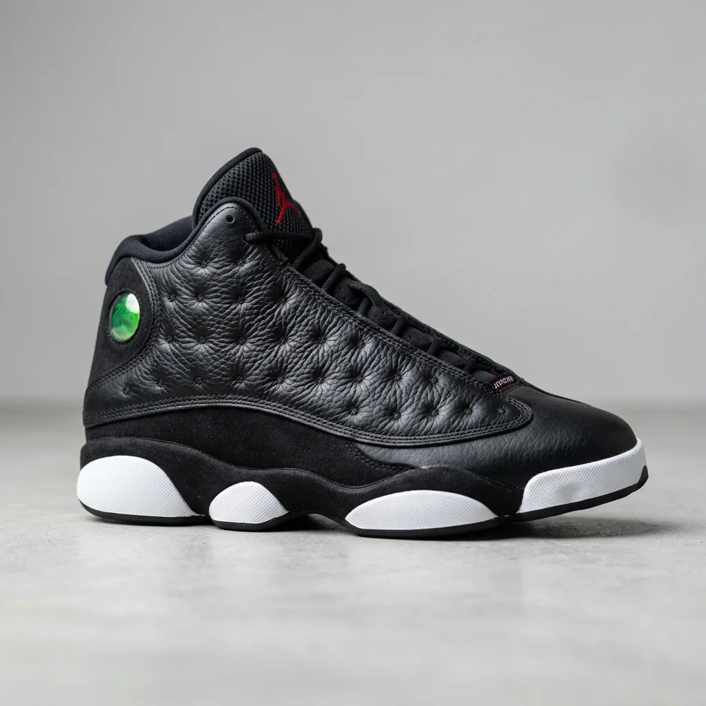 Air Jordan 13 The Complete History 3 A clean studio shot of Air Jordan 13, highlighting the quilted upper, 8k resolution